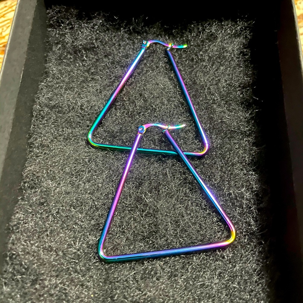 Iridescent Earrings | Holographic Jewelry